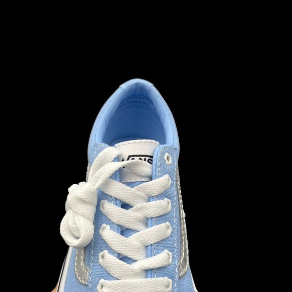 Vans Ward Little Girls Canva Skateboard Sneaker Size 11 Low Top Lace Up Shoes - Picture 9 of 16